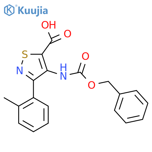 4-{(benzyloxy)carbonylamino}-3-(2-methylphenyl)-1,2-thiazole-5-carboxylic acid structure