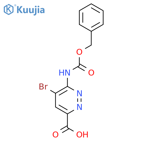 6-{(benzyloxy)carbonylamino}-5-bromopyridazine-3-carboxylic acid structure