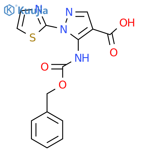 5-{(benzyloxy)carbonylamino}-1-(1,3-thiazol-2-yl)-1H-pyrazole-4-carboxylic acid structure