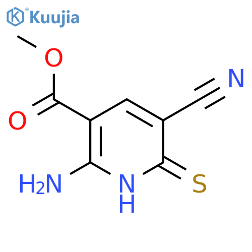 Methyl 2-amino-5-cyano-6-sulfanylpyridine-3-carboxylate structure