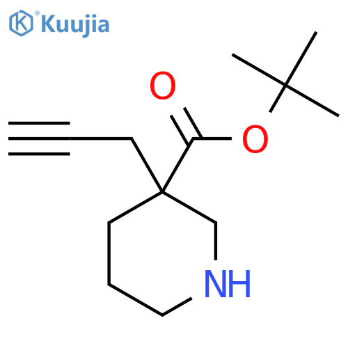Tert-butyl 3-(prop-2-yn-1-yl)piperidine-3-carboxylate structure