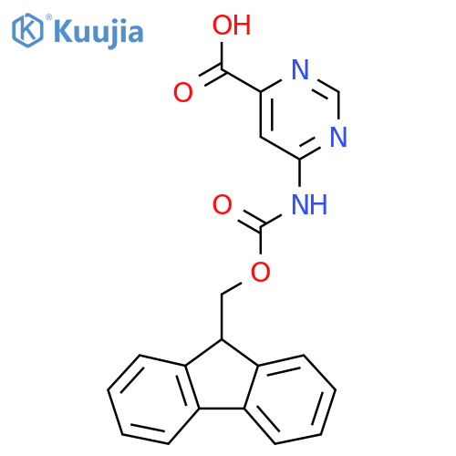 6-({(9H-fluoren-9-yl)methoxycarbonyl}amino)pyrimidine-4-carboxylic acid structure