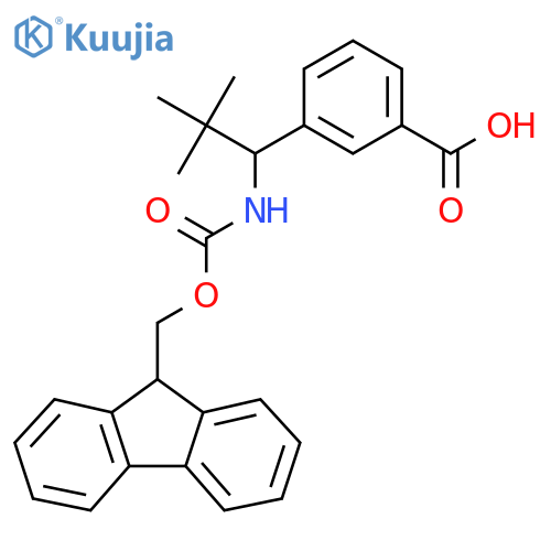 3-[1-({[(9H-fluoren-9-yl)methoxy]carbonyl}amino)-2,2-dimethylpropyl]benzoic acid structure