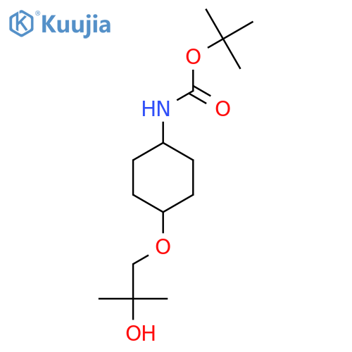 tert-butyl N-(1r,4r)-4-(2-hydroxy-2-methylpropoxy)cyclohexylcarbamate structure