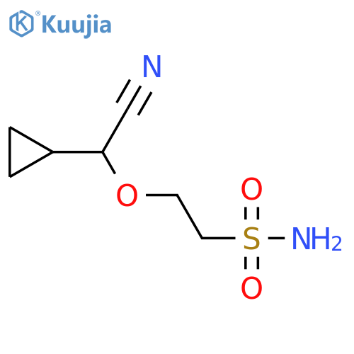 2-cyano(cyclopropyl)methoxyethane-1-sulfonamide structure