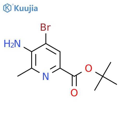 Tert-butyl 5-amino-4-bromo-6-methylpyridine-2-carboxylate structure