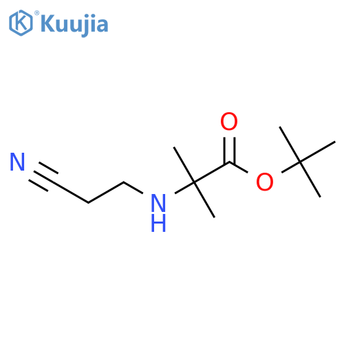 tert-butyl 2-(2-cyanoethyl)amino-2-methylpropanoate structure