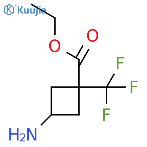 Ethyl (1s,3s)-3-amino-1-(trifluoromethyl)cyclobutane-1-carboxylate structure