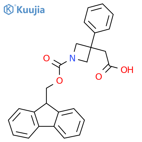 2-(1-{(9H-fluoren-9-yl)methoxycarbonyl}-3-phenylazetidin-3-yl)acetic acid structure