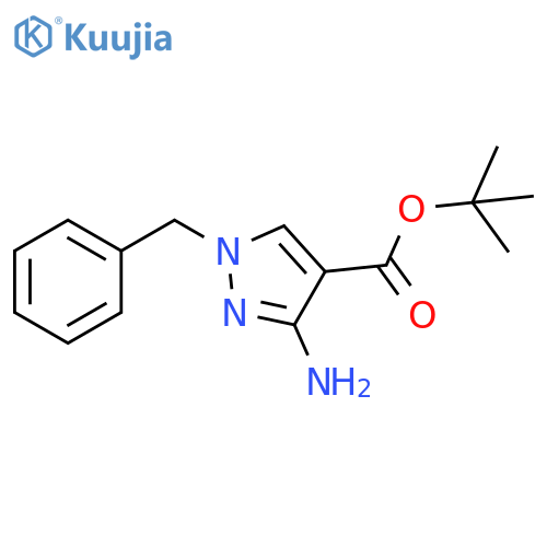 tert-butyl 3-amino-1-benzyl-1H-pyrazole-4-carboxylate structure