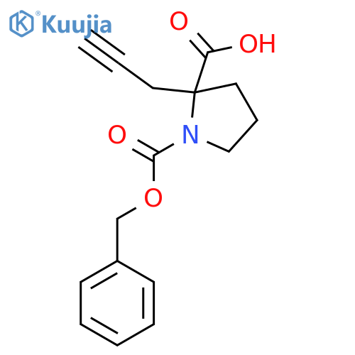 1-[(Benzyloxy)carbonyl]-2-(prop-2-yn-1-yl)pyrrolidine-2-carboxylic acid structure