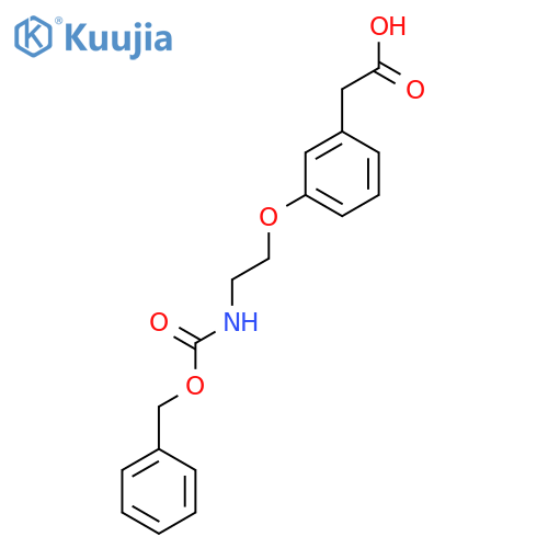 2-3-(2-{(benzyloxy)carbonylamino}ethoxy)phenylacetic acid structure