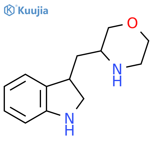 3-[(morpholin-3-yl)methyl]-2,3-dihydro-1H-indole structure
