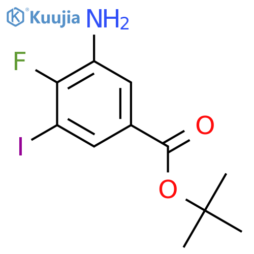 Tert-butyl 3-amino-4-fluoro-5-iodobenzoate structure