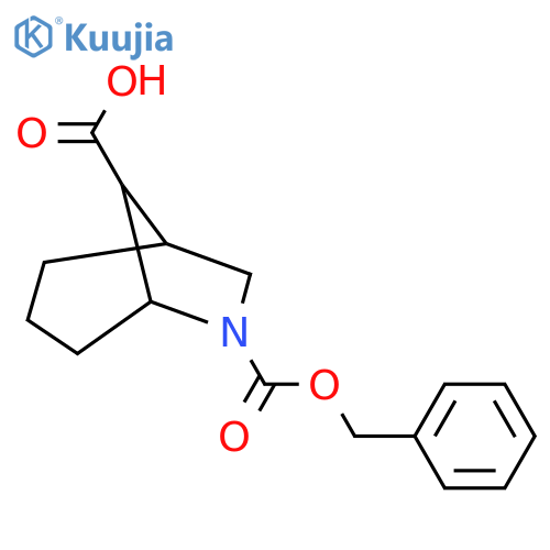 6-[(Benzyloxy)carbonyl]-6-azabicyclo[3.2.1]octane-8-carboxylic acid structure