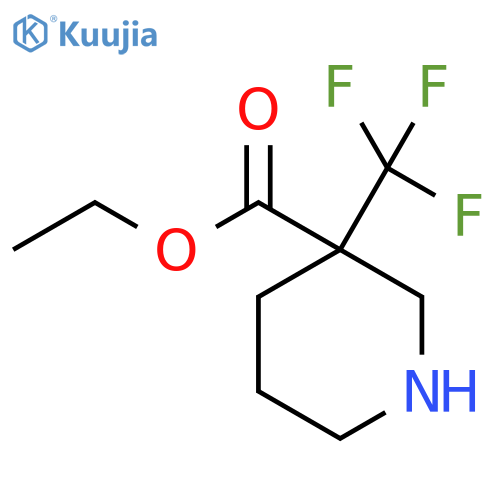 Ethyl 3-(trifluoromethyl)piperidine-3-carboxylate structure