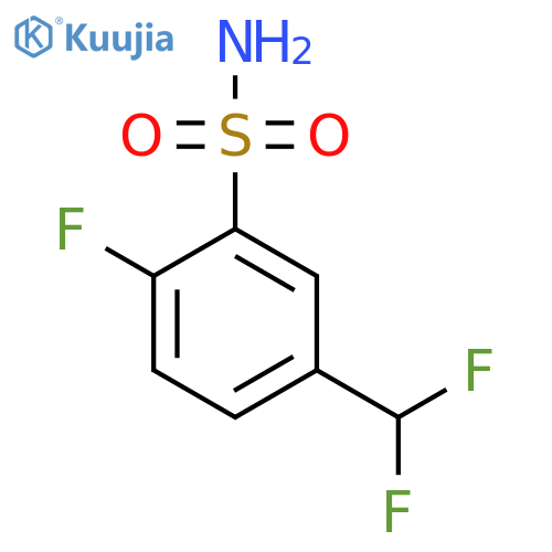 5-(Difluoromethyl)-2-fluorobenzene-1-sulfonamide structure