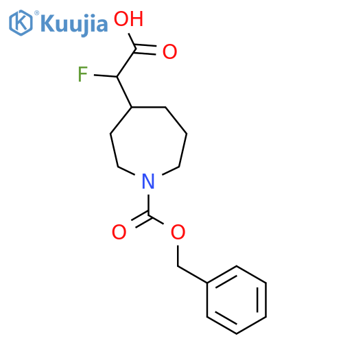 2-{1-(benzyloxy)carbonylazepan-4-yl}-2-fluoroacetic acid structure