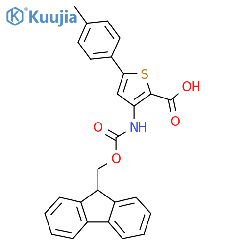 3-({(9H-fluoren-9-yl)methoxycarbonyl}amino)-5-(4-methylphenyl)thiophene-2-carboxylic acid structure