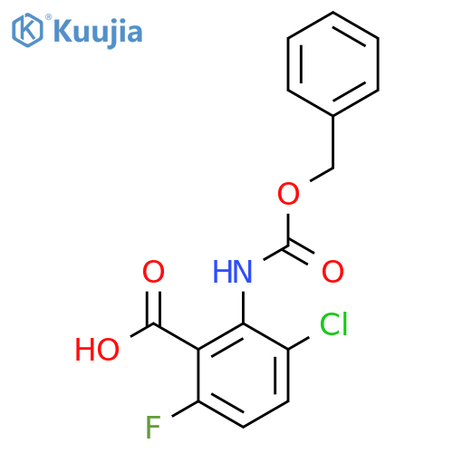 2-{(benzyloxy)carbonylamino}-3-chloro-6-fluorobenzoic acid structure