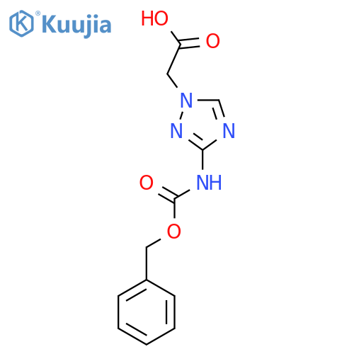 2-(3-{(benzyloxy)carbonylamino}-1H-1,2,4-triazol-1-yl)acetic acid structure