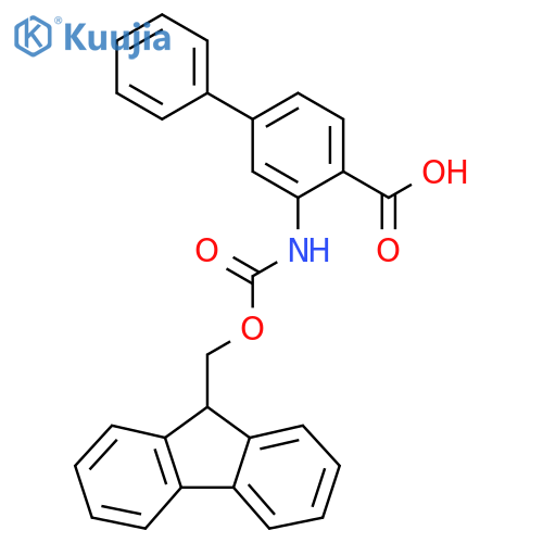 3-({(9H-fluoren-9-yl)methoxycarbonyl}amino)-1,1'-biphenyl-4-carboxylic acid structure