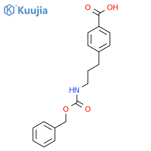 4-(3-{(benzyloxy)carbonylamino}propyl)benzoic acid structure