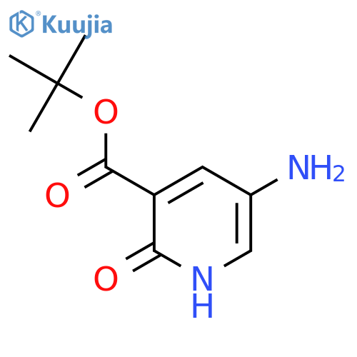 tert-butyl 5-amino-2-hydroxypyridine-3-carboxylate structure