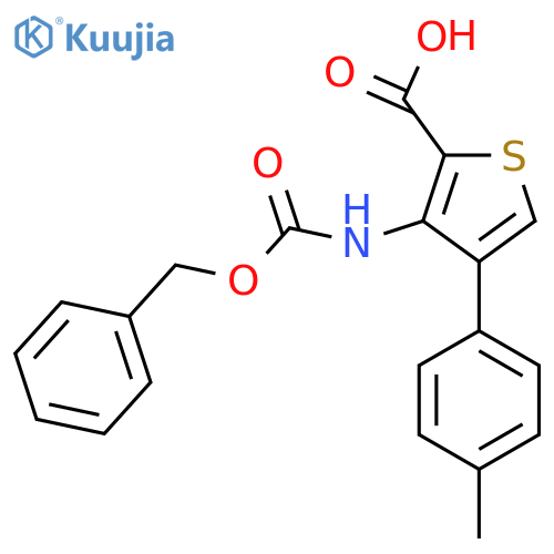 3-{(benzyloxy)carbonylamino}-4-(4-methylphenyl)thiophene-2-carboxylic acid structure