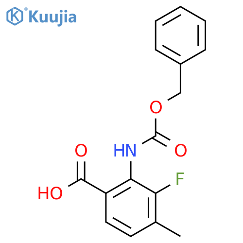 2-{(benzyloxy)carbonylamino}-3-fluoro-4-methylbenzoic acid structure
