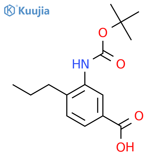 3-{(tert-butoxy)carbonylamino}-4-propylbenzoic acid structure
