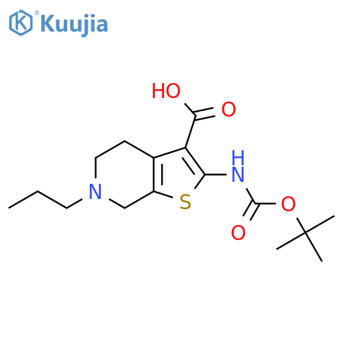 2-{(tert-butoxy)carbonylamino}-6-propyl-4H,5H,6H,7H-thieno2,3-cpyridine-3-carboxylic acid structure