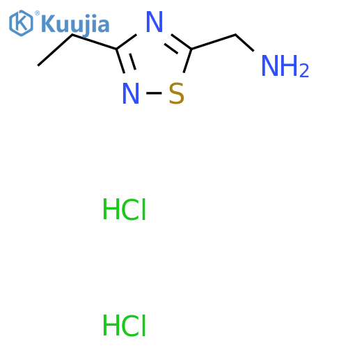 1-(3-ethyl-1,2,4-thiadiazol-5-yl)methanamine dihydrochloride structure