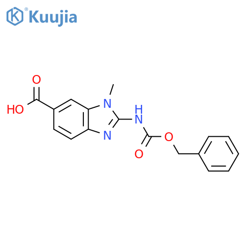 2-{(benzyloxy)carbonylamino}-1-methyl-1H-1,3-benzodiazole-6-carboxylic acid structure