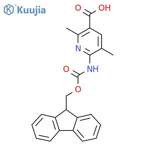 6-({(9H-fluoren-9-yl)methoxycarbonyl}amino)-2,5-dimethylpyridine-3-carboxylic acid structure