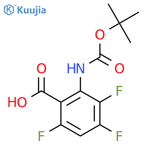 2-{(tert-butoxy)carbonylamino}-3,4,6-trifluorobenzoic acid structure