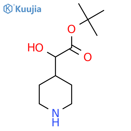 Tert-butyl 2-hydroxy-2-(piperidin-4-yl)acetate structure