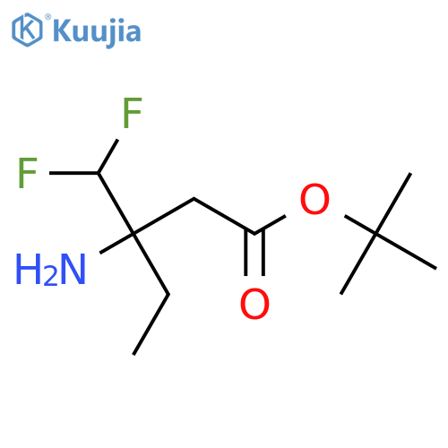 Tert-butyl 3-amino-3-(difluoromethyl)pentanoate structure
