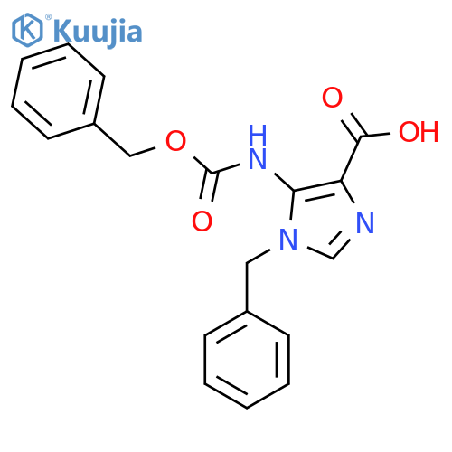 1-benzyl-5-{(benzyloxy)carbonylamino}-1H-imidazole-4-carboxylic acid structure
