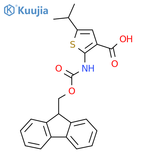 2-({(9H-fluoren-9-yl)methoxycarbonyl}amino)-5-(propan-2-yl)thiophene-3-carboxylic acid structure