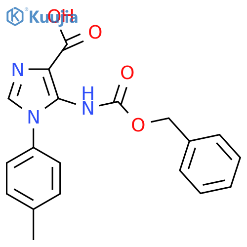 5-{(benzyloxy)carbonylamino}-1-(4-methylphenyl)-1H-imidazole-4-carboxylic acid structure