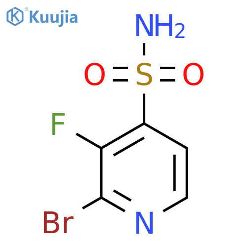 2-Bromo-3-fluoropyridine-4-sulfonamide structure