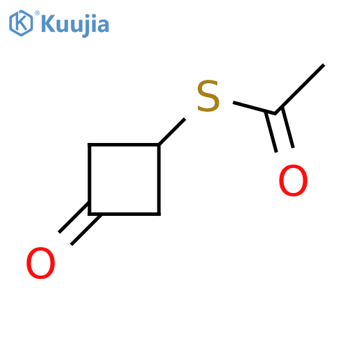 3-(acetylsulfanyl)cyclobutan-1-one structure