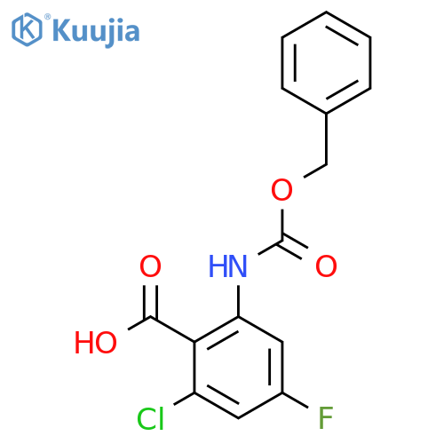 2-{(benzyloxy)carbonylamino}-6-chloro-4-fluorobenzoic acid structure