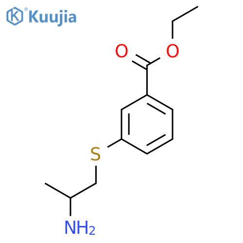 ethyl 3-(2-aminopropyl)sulfanylbenzoate structure