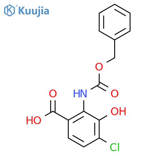 2-{(benzyloxy)carbonylamino}-4-chloro-3-hydroxybenzoic acid structure