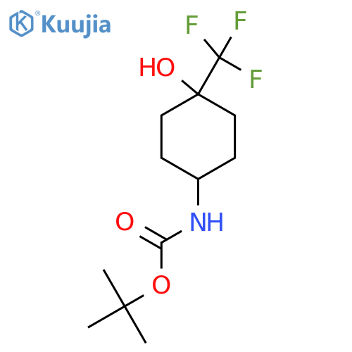 tert-butyl N-[4-hydroxy-4-(trifluoromethyl)cyclohexyl]carbamate structure