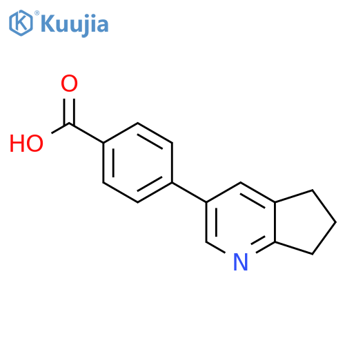 4-{5H,6H,7H-cyclopentabpyridin-3-yl}benzoic acid structure