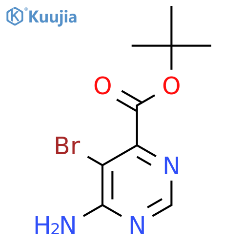 Tert-butyl 6-amino-5-bromopyrimidine-4-carboxylate structure