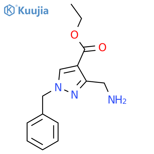 ethyl 3-(aminomethyl)-1-benzyl-1H-pyrazole-4-carboxylate structure